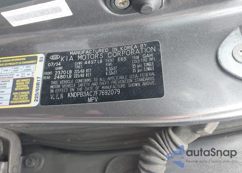 2015 Kia Sportage Lx из США, поврежденный, VIN KNDPB3AC7F7692079